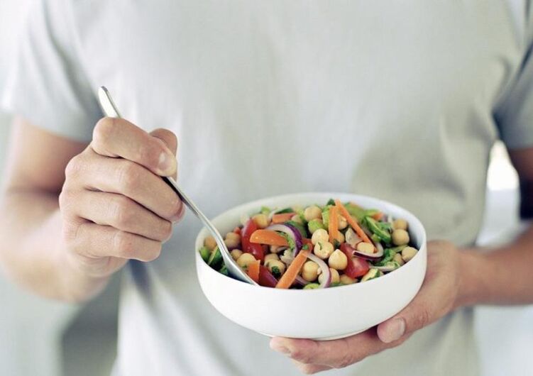 eating vegetable salad to increase potency